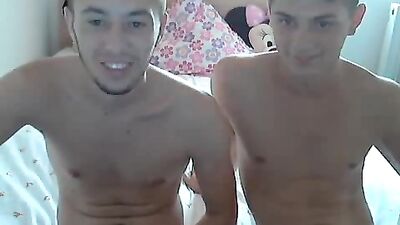 Cum Shots Latino Muscle Boys - Two Cuties Playing with Their Cocks!