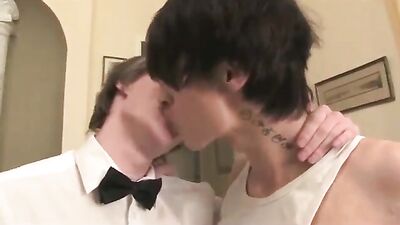 Gay British Threesome with Extra Service: Best of British 37!