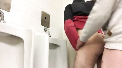 Raw Sex in the Toilet - Ass Play Adventure