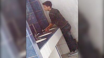 Gay Public Toilet Web-Cam Solo Adventure