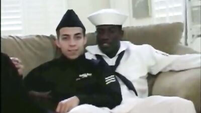 Raw Sailor Threesome: Interracial Oral Delights