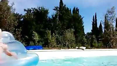 Naked Pool Party: Gay Web-Cam Public Outside Voyeur