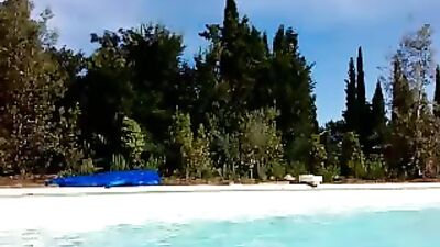 Naked Pool Party: Gay Web-Cam Public Outside Voyeur