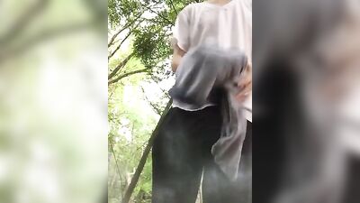 Outdoors Mens Secret Erection - Public Cumshots!