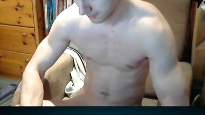 Handjob Amateur Cum Shots on His Sofa: An Intense Gay Porn Experience!