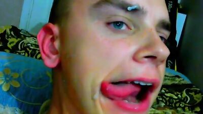 Mouthwatering Cum Licking and Eating Spree