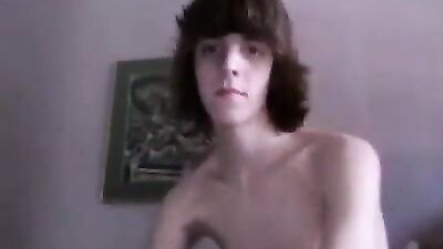 Giggling Skinny College Guy Cums and Masturbates for Fun!