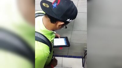 Masturbation in Public Toilets - Amateur Cum Shots Handjob