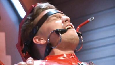 Shiny Catsuit Twink Bound and Fucked: A Gay Porn BDSM Masterpiece!