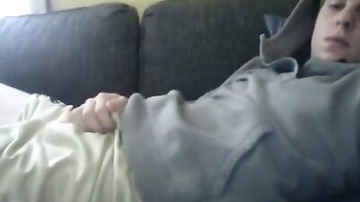 Hoodie Stains: Cum Shots Unleashed - Web-Cam Solo Revisited!