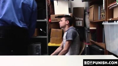 For Stealing With His Father DP Fucked Twink Is Punished