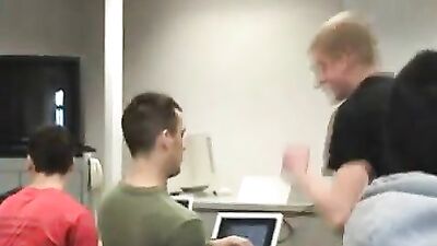 Blond Wrestlers Muscular Biceps Seduce Classmates in Gay Porn Video