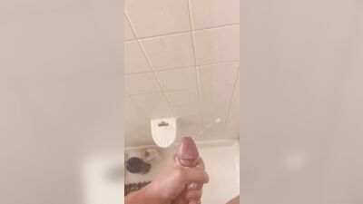 Shower cumshot