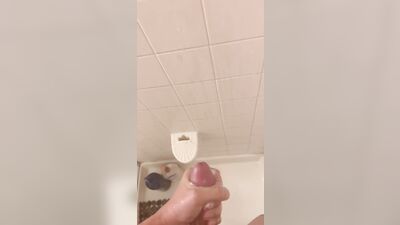Shower cumshot