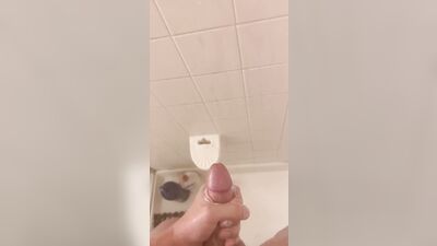 Shower cumshot