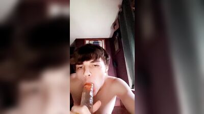Femboy gagging on BBC