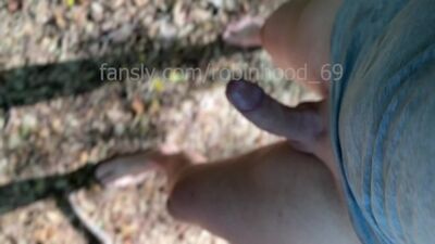 Enjoying the great outdoors with hard cock