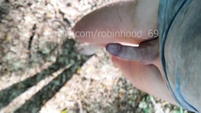 Enjoying the great outdoors with hard cock