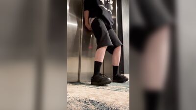 Playing at the hotel elevators and got scared I got caught????