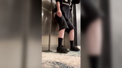 Playing at the hotel elevators and got scared I got caught????