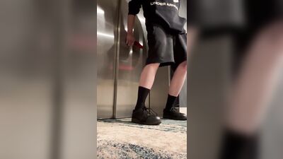 Playing at the hotel elevators and got scared I got caught????