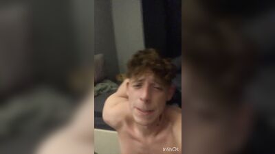 Hot twink model lea*ked using dildo for the first time