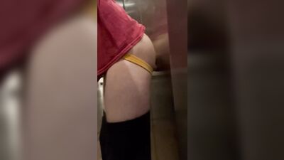 Twink plays by elevators hoping to get caught