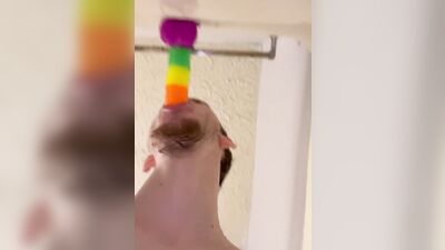 Throating my dildo is fun????