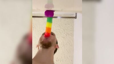 Throating my dildo is fun????