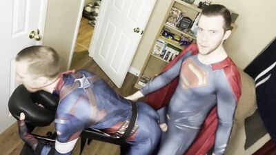 Superman Cums Inside Captain America (Twink Cosplay)