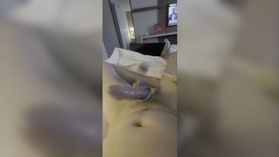 Self bust my balls HARD til CUM