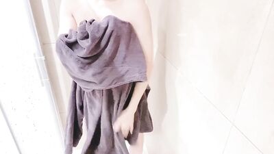 Smooth twink boy taking a shower part 4