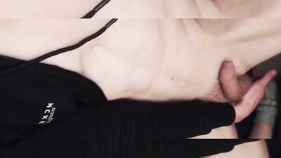 Sensual anal play with big black dildo.