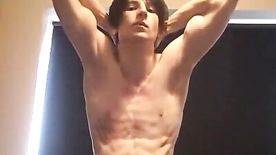 Gay Muscle Hunks - Emo Teen Flexes His Hot Body