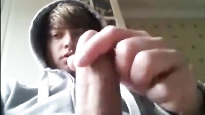Hooded Hottie Fucks! Blonde Boys Suck and Swallow in this Hardcore Gay Porn Video!