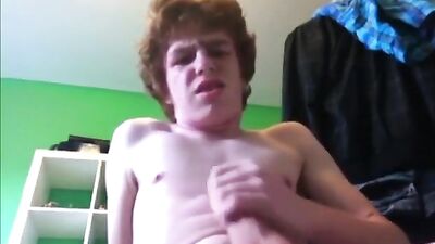 Web-Cam Amateur Cum Shots Revamped: Wanking Off In His Dorm Room!