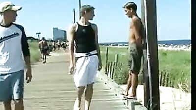 Austins Beach Buddies: A Gay Porn Adventure of Bareback Group Sex!