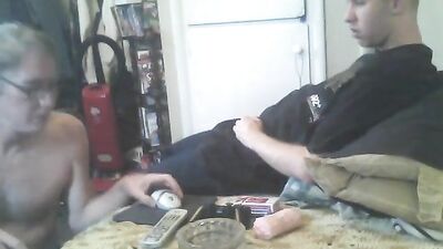 Webcam Blowjob: The Ultimate Step-Son Cumshot!