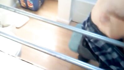 Young Handsome in the Bathroom: A Cumshot Amateur Explosion!