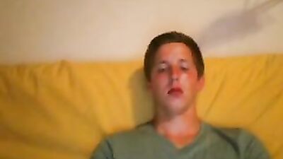 Old Yellow Couch Gets Dirty with Amateur Handjobs and Cum Shots!