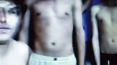 Four young by Webcam: Unleashed Amateur Group Sex with Handjobs