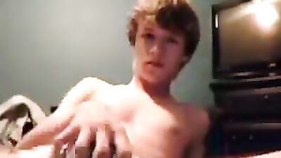 Young Blond Cutie Gets Off in the Living Room - A Hot Gay Porn Video