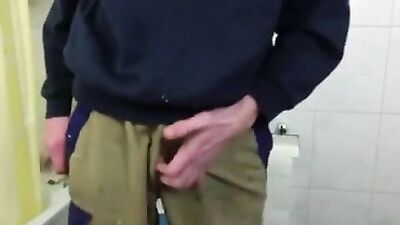 Gay Bathroom Boy Cumshots: Amateur Solo Adventures!