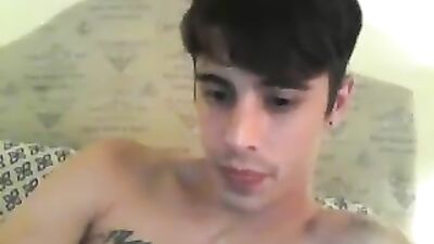 Young Masturbates in the Shower - Gay Amateur Cumshots Handjob Video