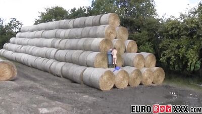 Sweet young euro farm boys fucking hard on a haystack