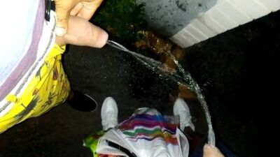 pissing together near the bar