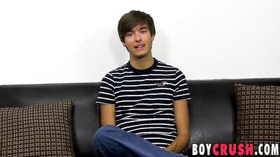 Cute little Jason Steel wanking while fingering his ass