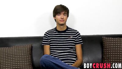 Cute little Jason Steel wanking while fingering his ass