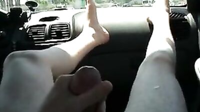 Car Dash Foot Frenzy - Public Amature Cum Shots