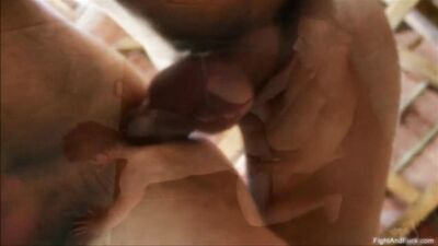 Two Horny Studs Start Fight Fucking